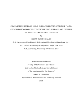 Comparative Kbology: Using Surface Spectra of Triton, Pluto, and Charon