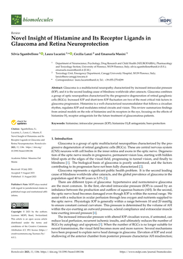 Novel Insight of Histamine and Its Receptor Ligands in Glaucoma and Retina Neuroprotection