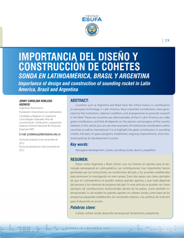 Importancia Del Diseño Y Construcción De Cohetes