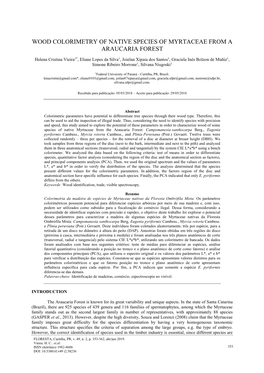 Wood Colorimetry of Native Species of Myrtaceae from a Araucaria Forest