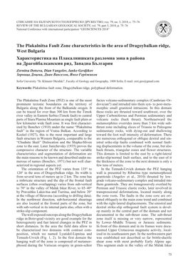 The Plakalnitsa Fault Zone Characteristics in the Area Of