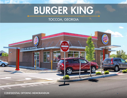 Burger King Toccoa, Georgia