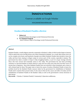 Innovations, Number 64 April 2021