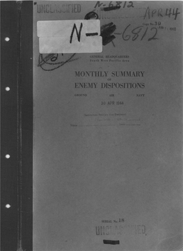 Usarmy SWPA Monthly Sum. Enemy Dispostions 1944-04.Pdf