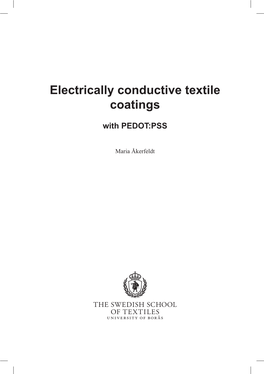 Electrically Conductive Textile Coatings
