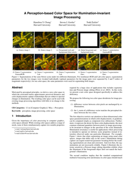 A Perception-Based Color Space for Illumination-Invariant Image Processing