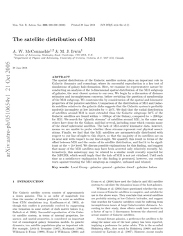 The Satellite Distribution of the Galaxy Therefore Ence for Orbits in the Plane of the Disk (Brainerd 2005)