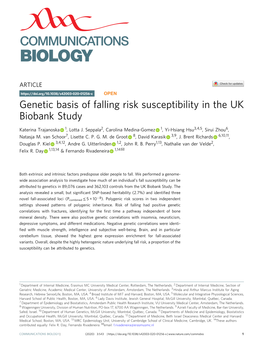 Genetic Basis of Falling Risk Susceptibility in the UK Biobank Study