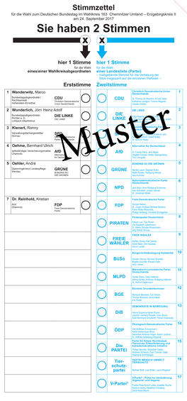 Bundestag-Stimmzettel Wahlkreis 163.Indd