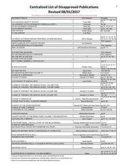 Centralized List of Disapproved Publications Revised 08/01/2017