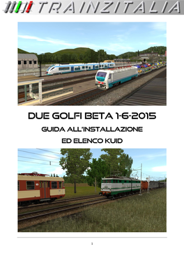 DUE GOLFI BETA 1-6-2015 GUIDA ALL’INSTALLAZIONE Ed ELENCO Kuid