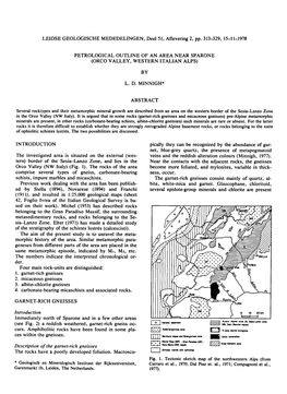 Episode, Gneisses. Glaucophane, Epidote-Group Metasedimentary Rocks