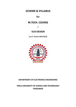 Scheme & Syllabus M.Tech. Course