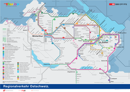 Liniennetzplan Bahn Regionalverkehr Ostschweiz