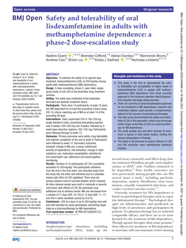 Safety and Tolerability of Oral Lisdexamfetamine in Adults with Methamphetamine Dependence: a Phase-2 Dose-Escalation­ Study