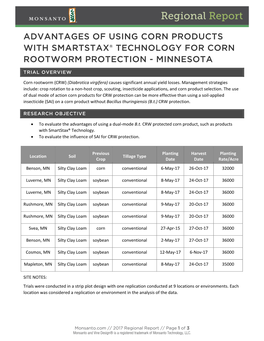 Advantages of Using Corn Products with Smartstax® Technology for Corn Rootworm Protection - Minnesota