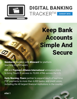 Digital Banking Trackertm August 2016