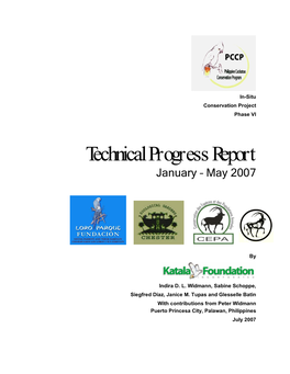 Technical Progress Report January – May 2007