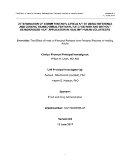 Determination of Serum Fentanyl Levels After Using Reference and Generic Transdermal Fentanyl Patches with and Without Standardi