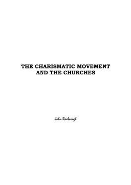 The Charismatic Movement and the Churches