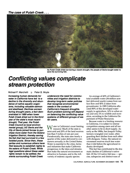 Conflicting Values Complicate Stream Protection