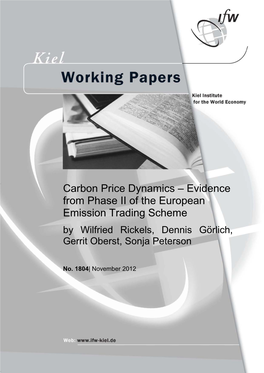 Evidence from Phase II of the European Emission Trading Scheme by Wilfried Rickels, Dennis Görlich, Gerrit Oberst, Sonja Peterson