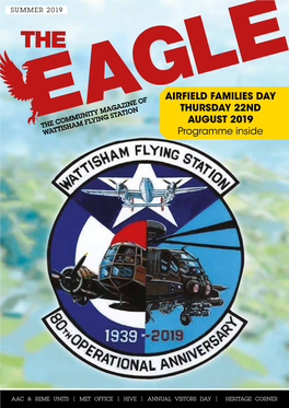 AIRFIELD FAMILIES DAY THURSDAY 22ND AUGUST 2019 Programme