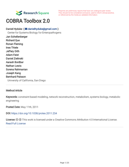 COBRA Toolbox 2.0