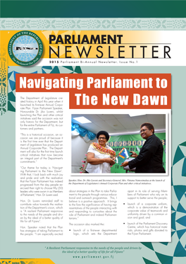 NEWSLETTER 2015 Parliament Bi-Annual Newsletter