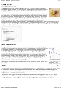 Gunn Diode - Wikipedia, the Free Encyclopedia Page 1