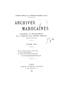 ARCHIVES If MAROCAINES