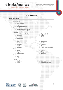 Logistics Note