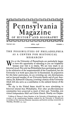 Pennsylvania Magazine of HISTORY and BIOGRAPHY