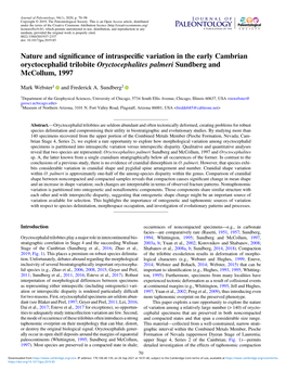 Nature and Significance of Intraspecific Variation in the Early