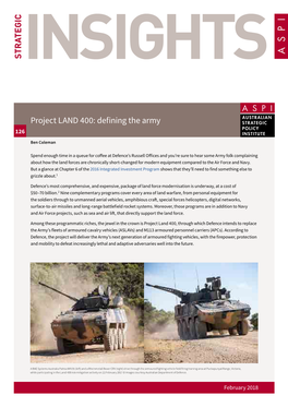 Project LAND 400: Defining the Army 126