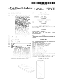 (12) United States Design Patent (10) Patent No.: US D684,571 S Akana Et Al
