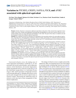 Associated with Spherical Equivalent