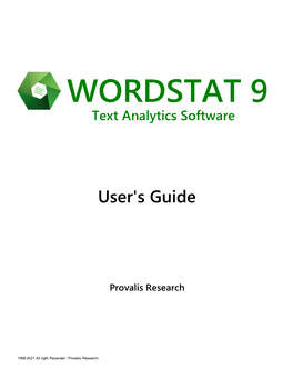 Wordstat User's Guide I Appending