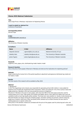6A-German Puga-Wine Grape Prices in Mendoza Implications For