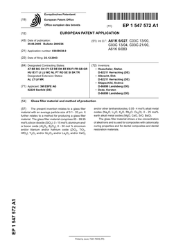 Glass Filler Material and Method of Production