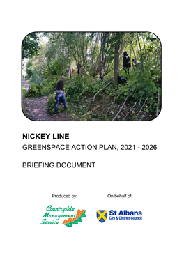 Nickey Line Greenspace Action Plan, 2021 - 2026