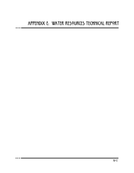 Water Resources Technical Report