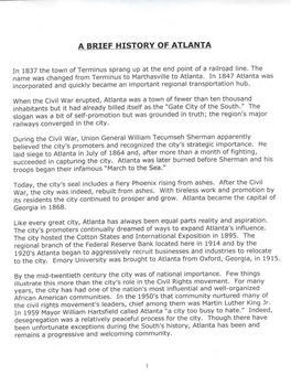 A Brief History of Atlanta