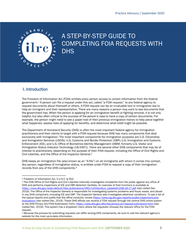 A Step-By-Step Guide to Completing Foia Requests with Dhs