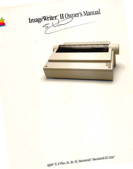 Apple Imagewriter II Owners Manual 1985.Pdf