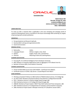 Curriculum Vitae