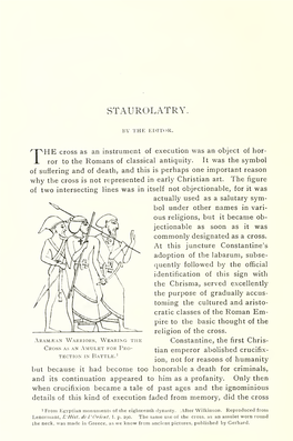 Staurolatry ; Or. the History of Cross- Worship. with Illustrations of Crosses and Chrismas from Various Epochs of Antiquity