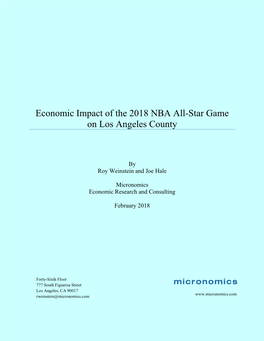 Economic Impact of the 2018 NBA All-Star Game on Los Angeles County