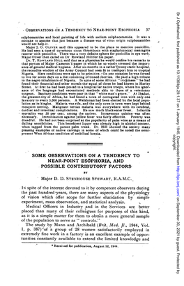 NEAR-POINT 'ESOPHORIA, and POSSIBLE CONTRIBUTORY FACTORS- by Major D