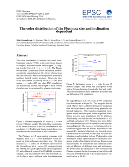 The Color Distribution of the Plutinos: Size and Inclination Dependent